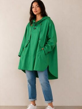 Iliann Loeb Italy -  Oversized Hooded Poncho Jacket – NWT